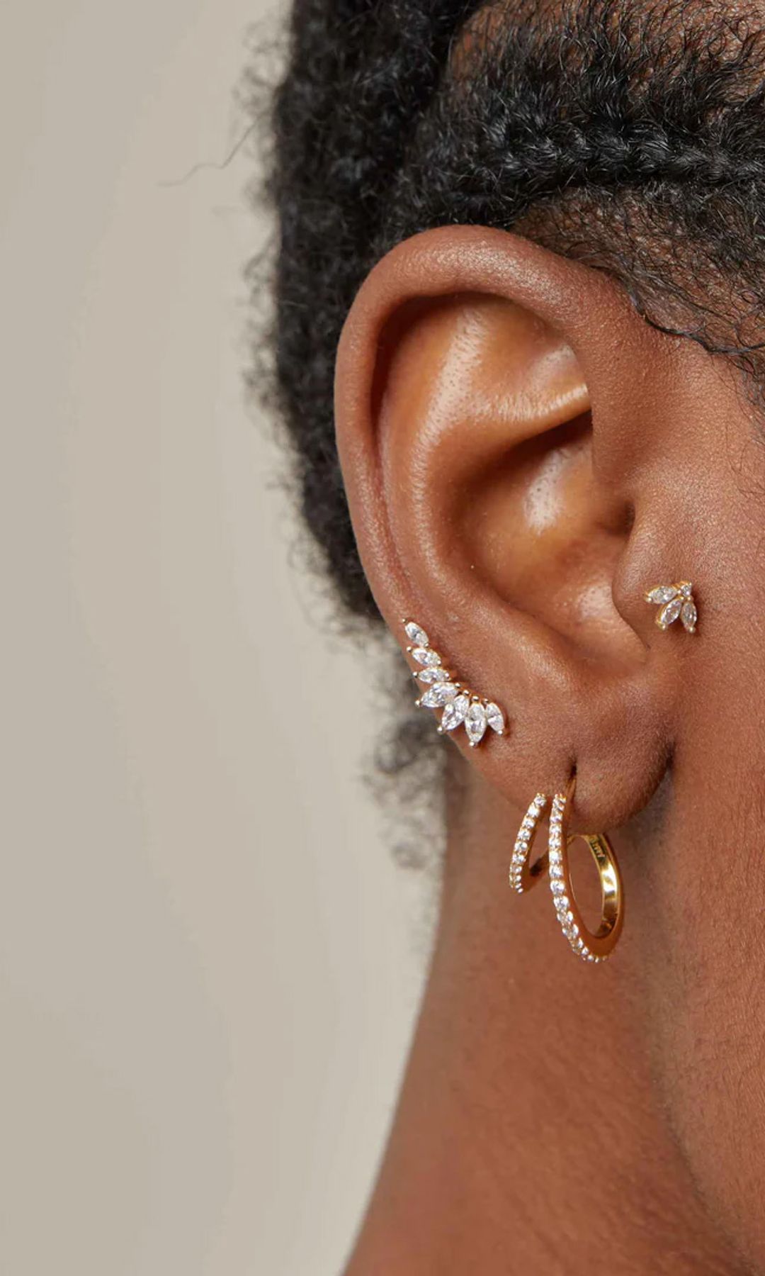 Glimmer Navette Stud Earrings