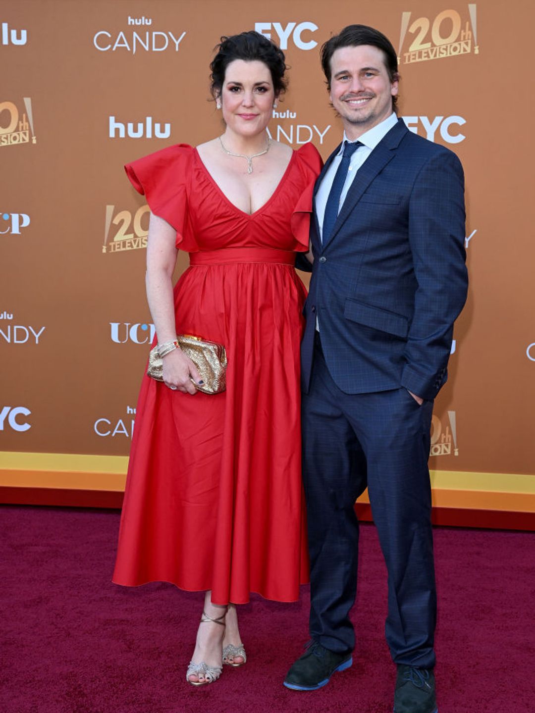 Melanie Lynskey and Jason Ritter at the red carpet premiere of Candy. 