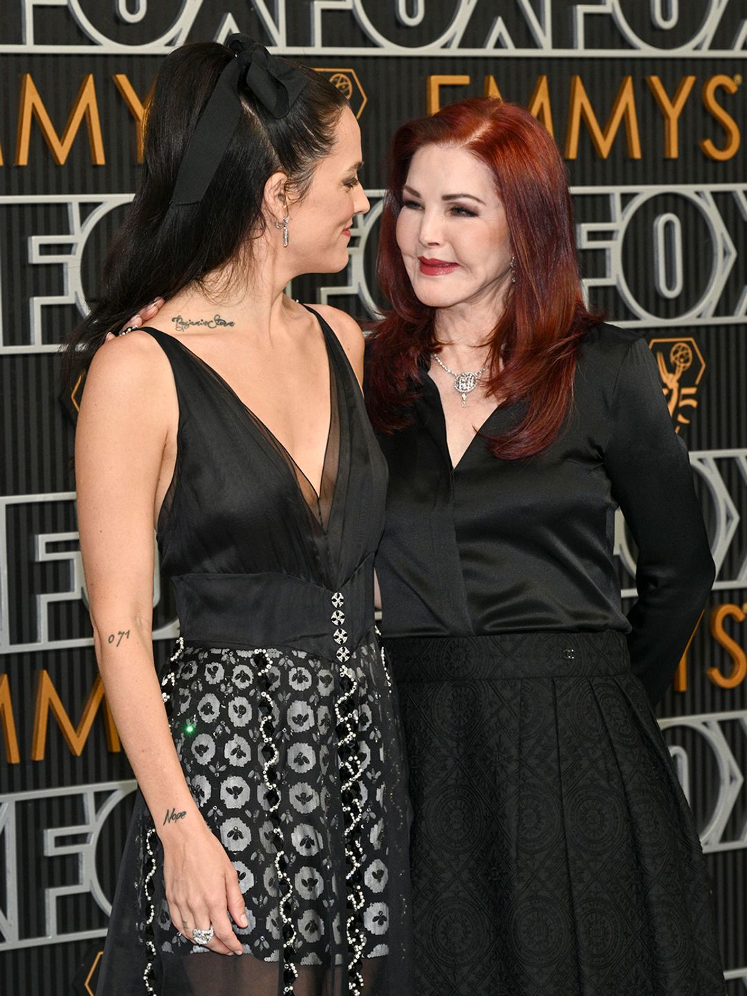 Riley Keough and Priscilla Presley at the Emmys