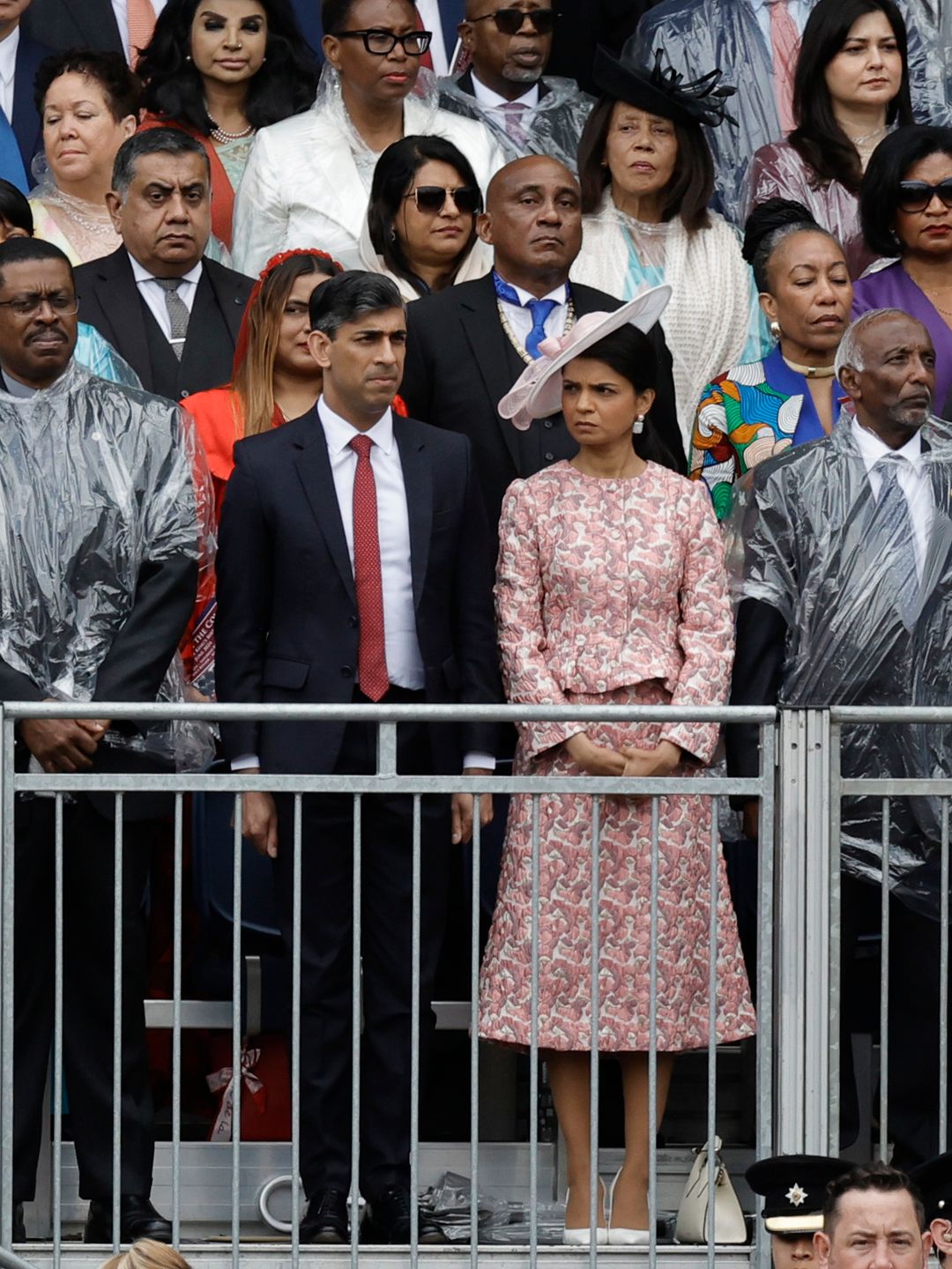 The couple watched from Horse Guards Parade to celebrate the official birthday of the Monarch