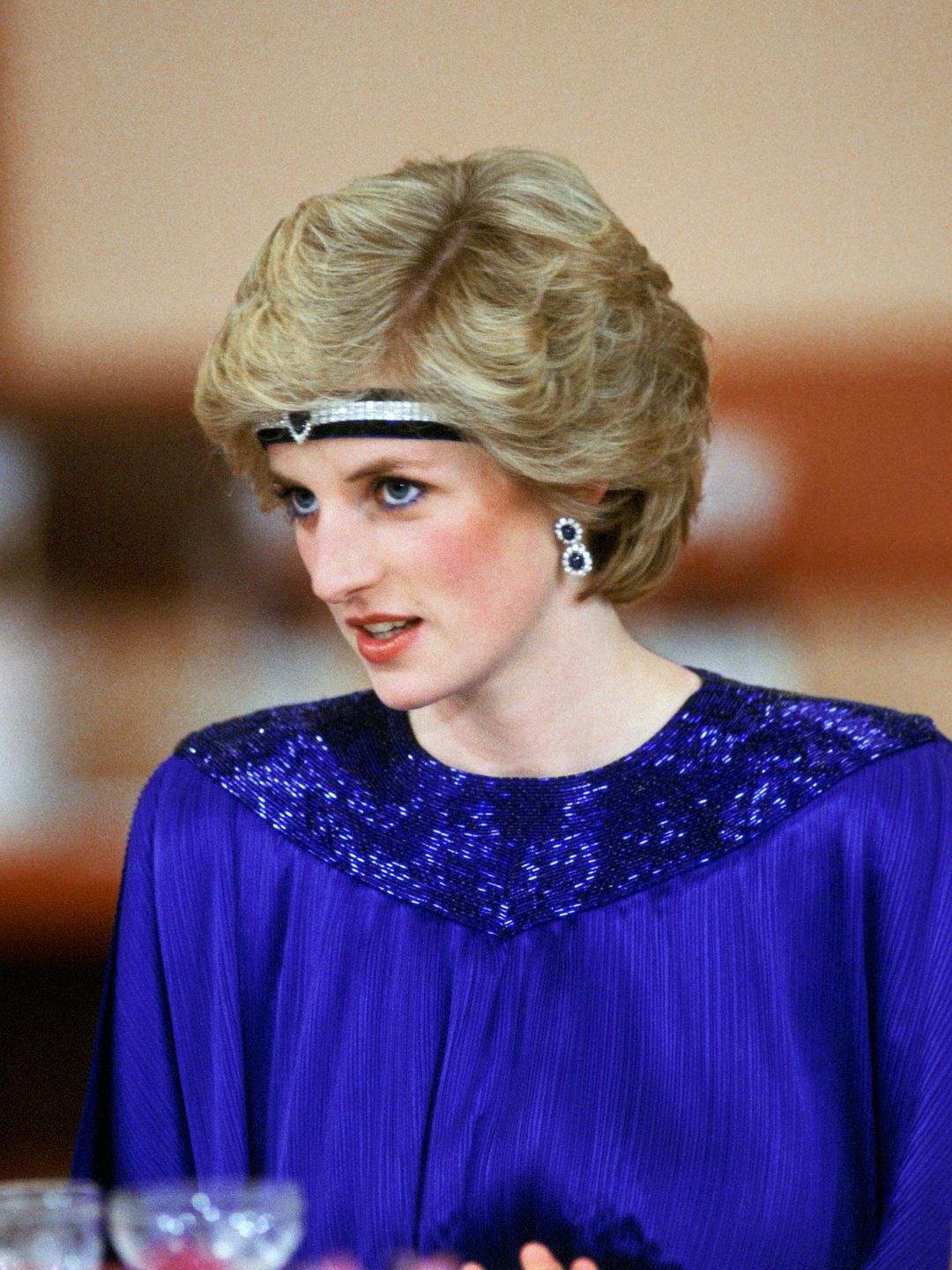 Princess Diana Attending Emperor Hiro Hito's Banquet At The Imperial Palace In Tokyo, Japan