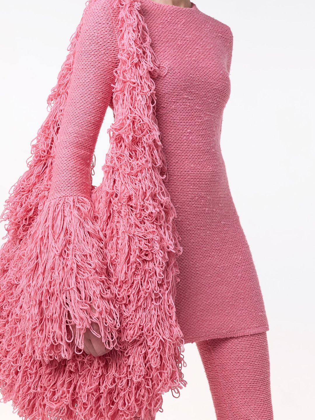 Gabriela Hearst Celeus Knit Hobo Bag in Rosa Cashmere Silk