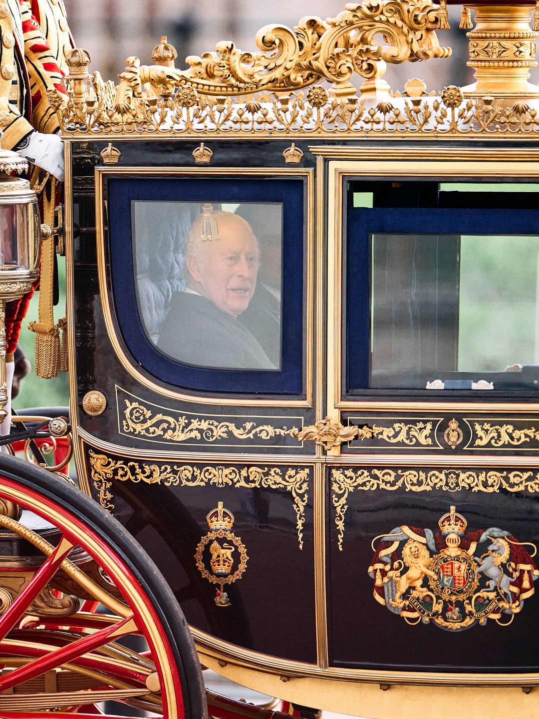 charles riding in carriage