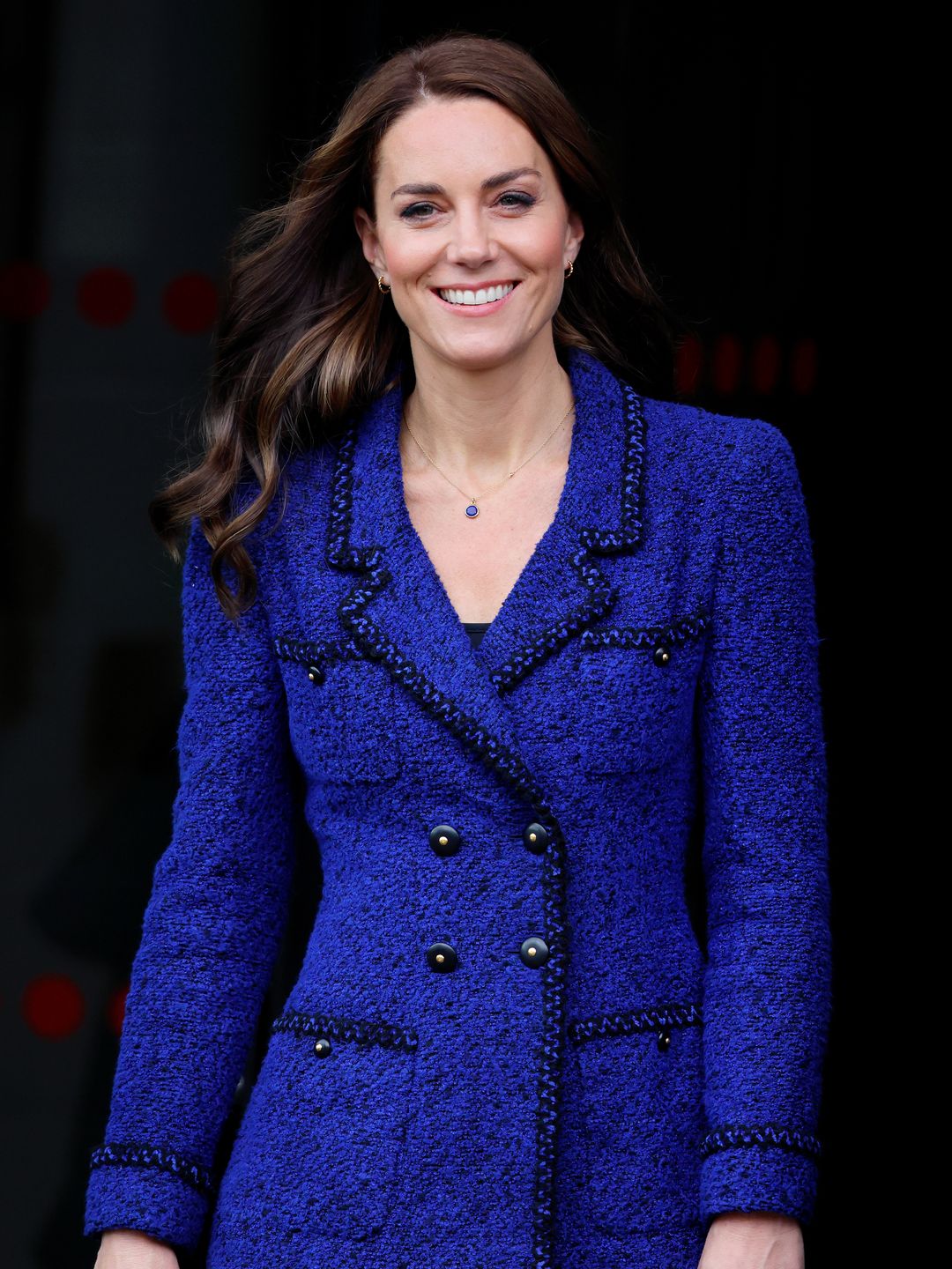 Princess of Wales attends the 10th Anniversary Celebration of Coach Core at the Copper Box Arena on October 13, 2022 in London, England. Since it's launch, in 2012 by the Royal Foundation in response to the London riots and to contribute to the legacy ideals of the 2012 London Olympic and Paralympic Games, Coach Core has supported over 750 disadvantaged young people onto community sports coaching apprenticeships. (Photo by Max Mumby/Indigo/Getty Images)