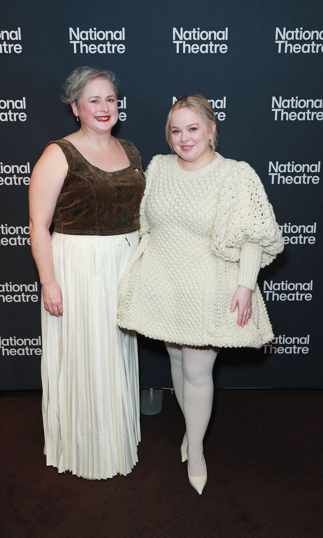 Siobhán McSweeney and Nicola Coughlan attend the press night after party for "The Playboy Of The Western World" at The National Theatre on December 11, 2025 in London, England