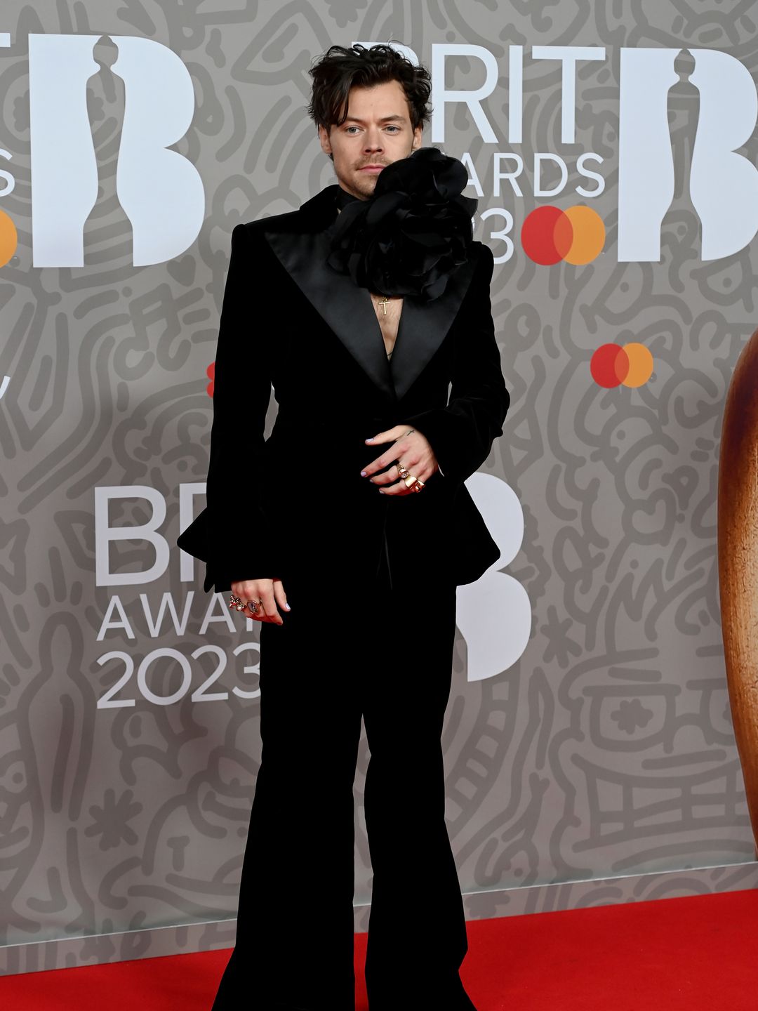 Harry Styles attends The BRIT Awards 2023 at The O2 Arena on February 11, 2023 in London, England