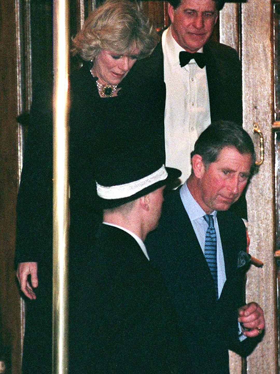 Charles and Camilla leave the Ritz in 1999