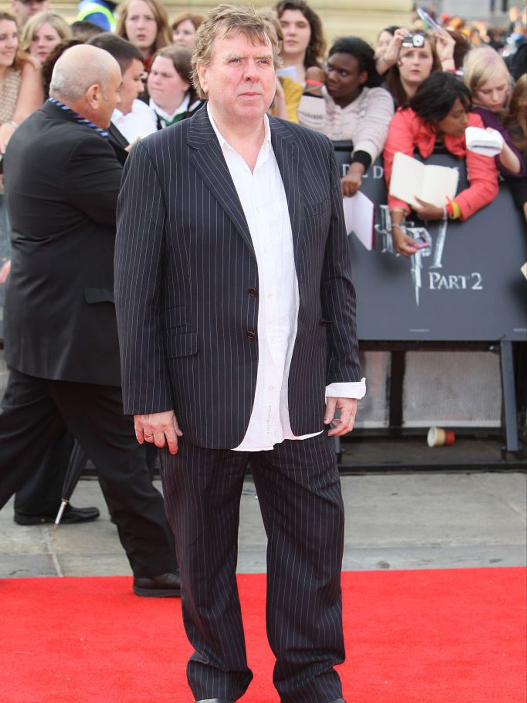 Timothy Spall on the red carpet in 2011 for the final Harry Potter movie 