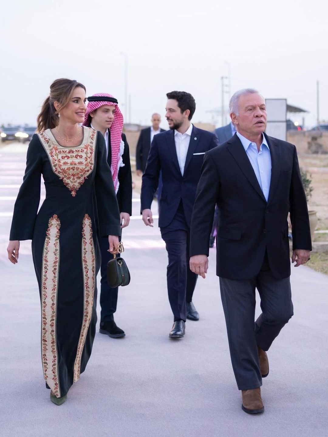 Queen Rania with His Majesty, Crown Prince Al Hussein and Prince Hashem 