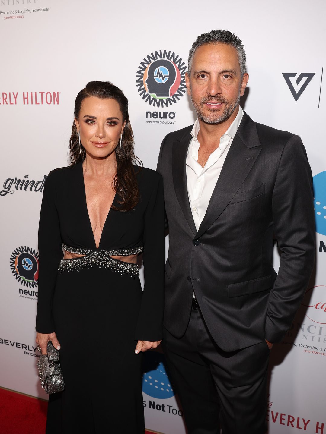 Kyle Richards and Mauricio Umansky attend the Homeless Not Toothless Hollywood Gala at The Beverly Hilton on April 22, 2023 in Beverly Hills, California