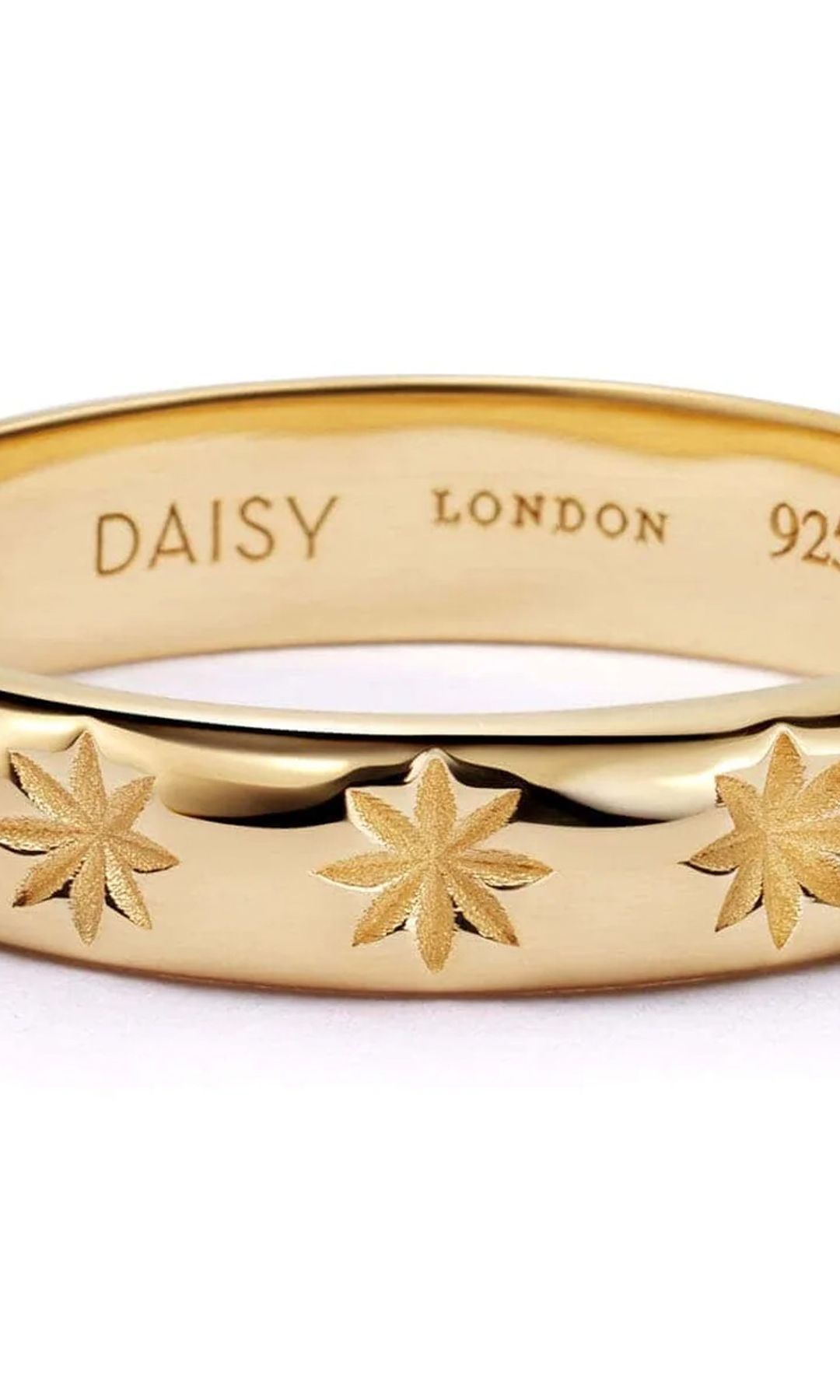 Star Engraved Stacking Ring
