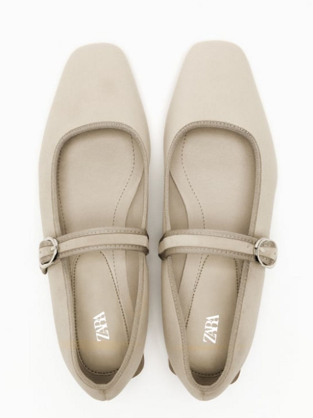 Velvet Flat Shoes - Zara
