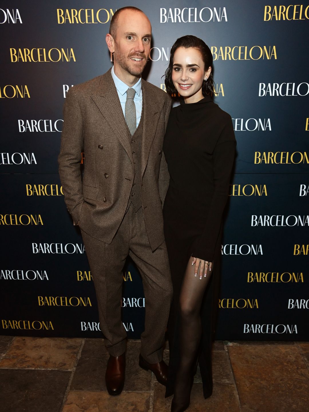 lily collins with  husband Charlie McDowell 