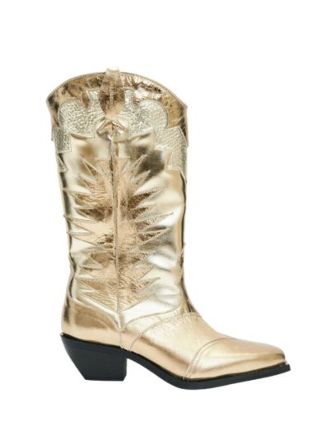 Dixie Metallic Leather Cowboy Boots