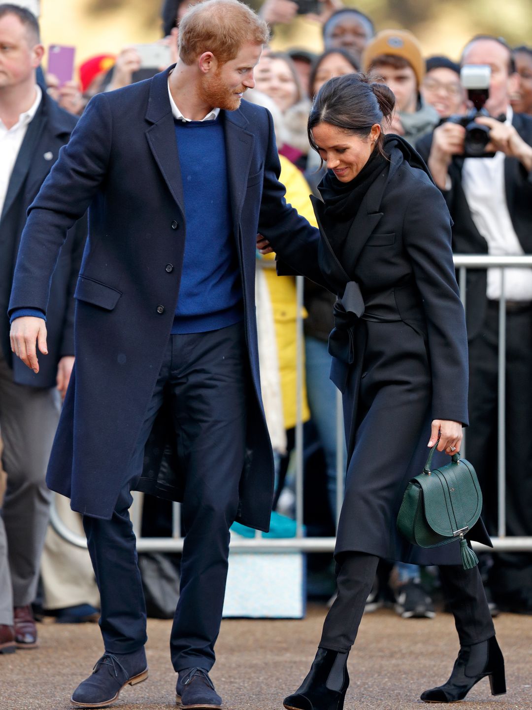 Meghan Markle wore the DeMellier bag to visit Cardiff Castle