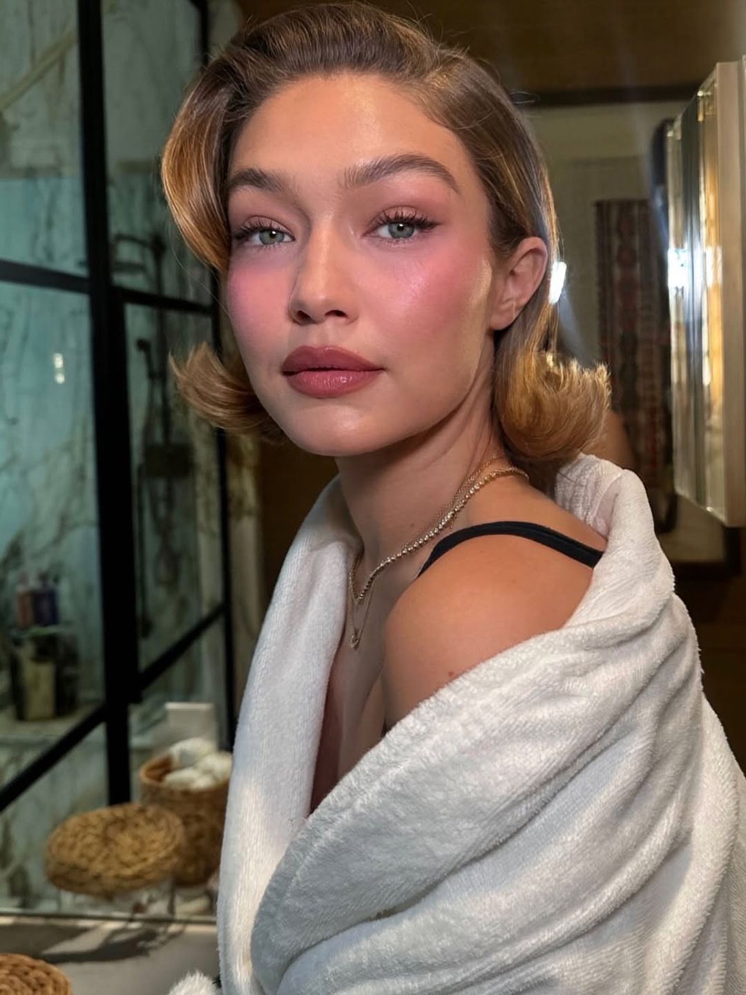 Gigi's blonde locks before her transformation 