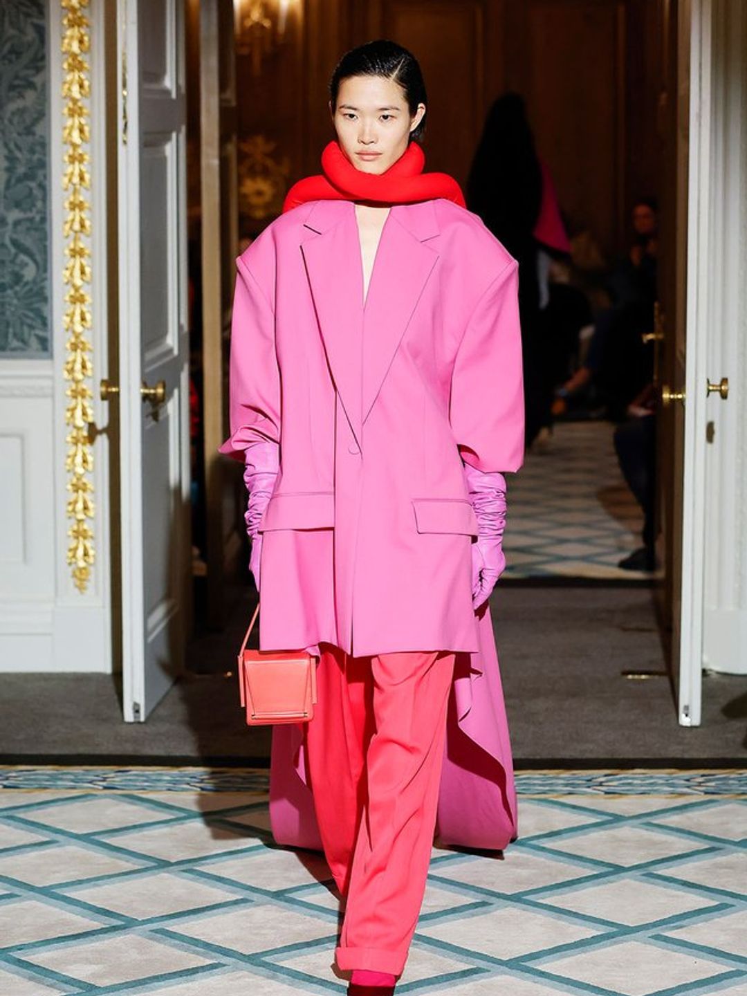 Layers of pinks and reds at Roksanda AW23