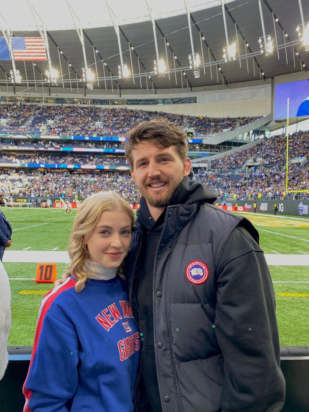 couple at NFL game 
