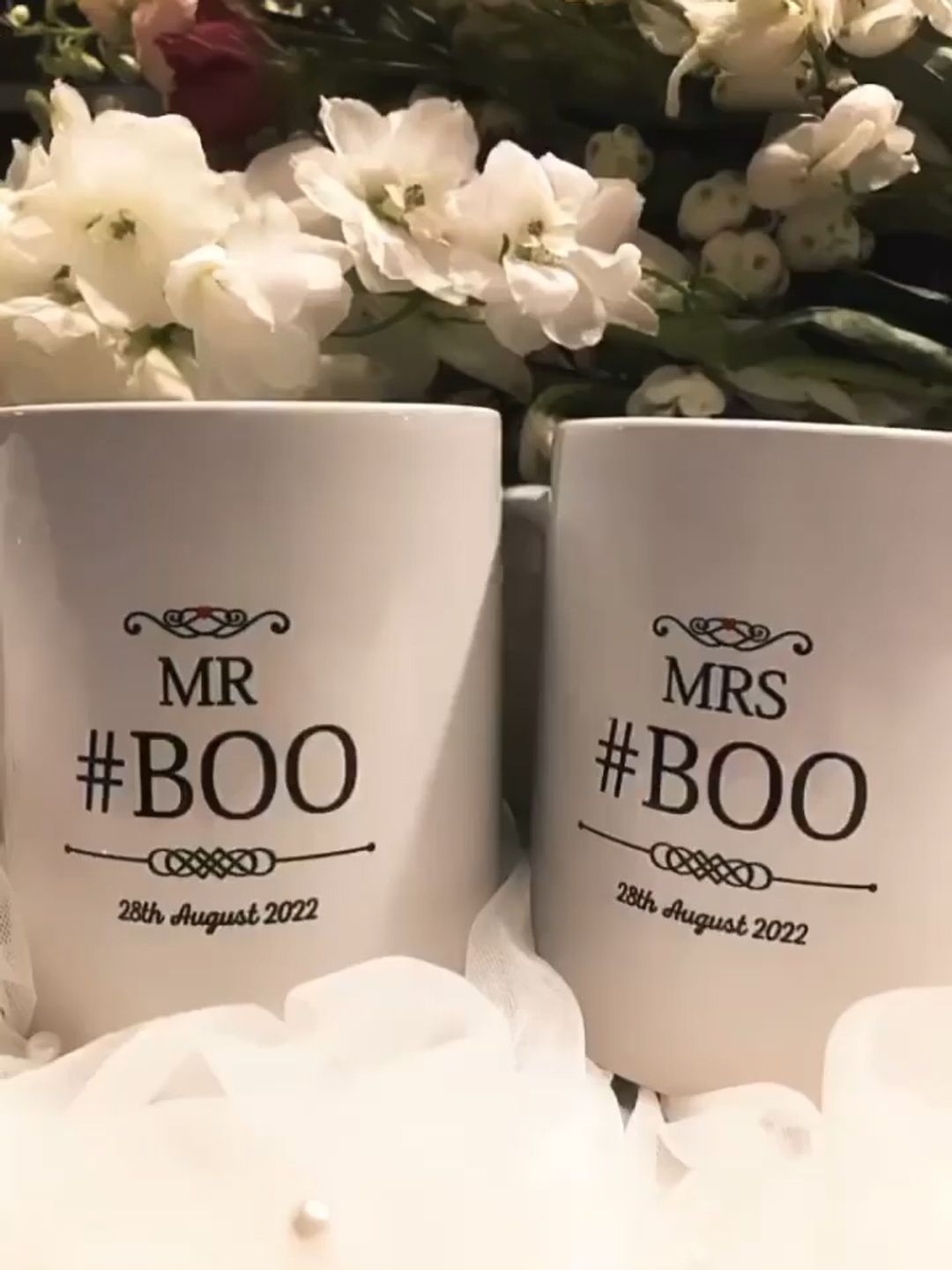 Trisha Goddard's wedding mugs