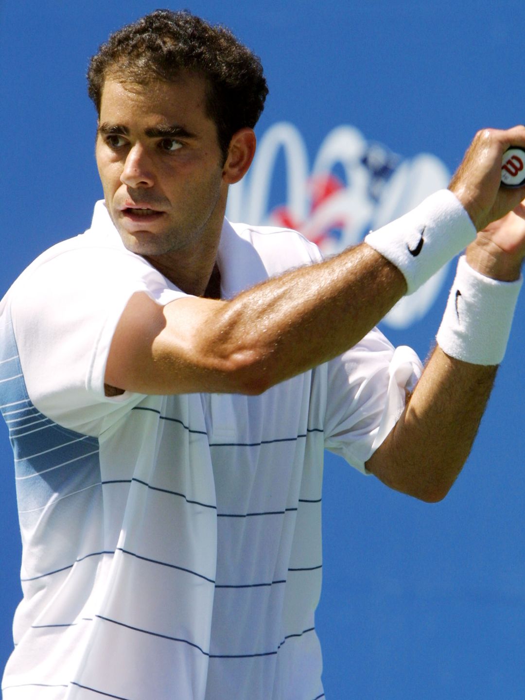 Pete Sampras playing tennis