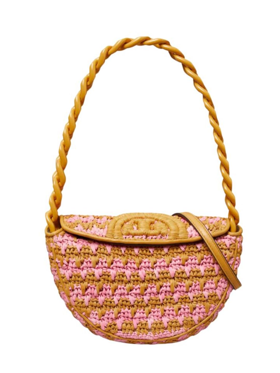 Tory Burch crochet demi-moon bag 