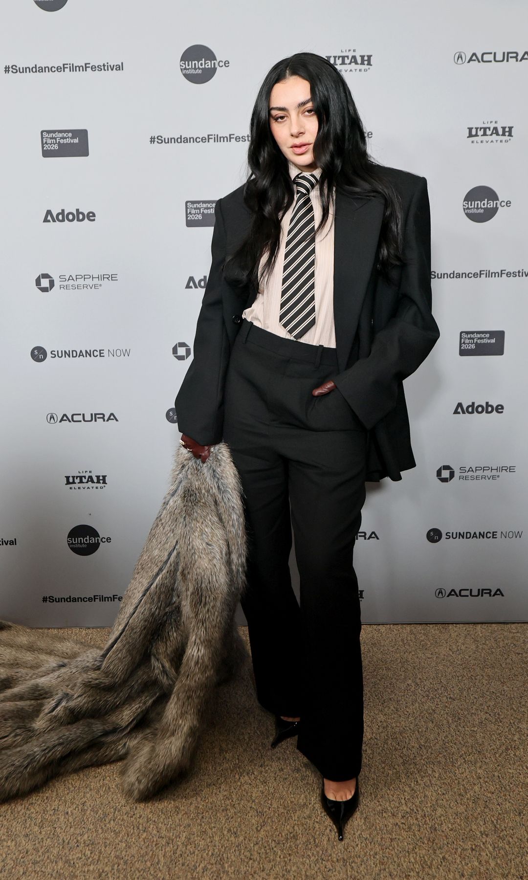 Charli XCX attends "The Moment" Premiere during the 2026 Sundance Film Festival at Eccles Center Theater on January 23, 2026 in Park City, Utah.