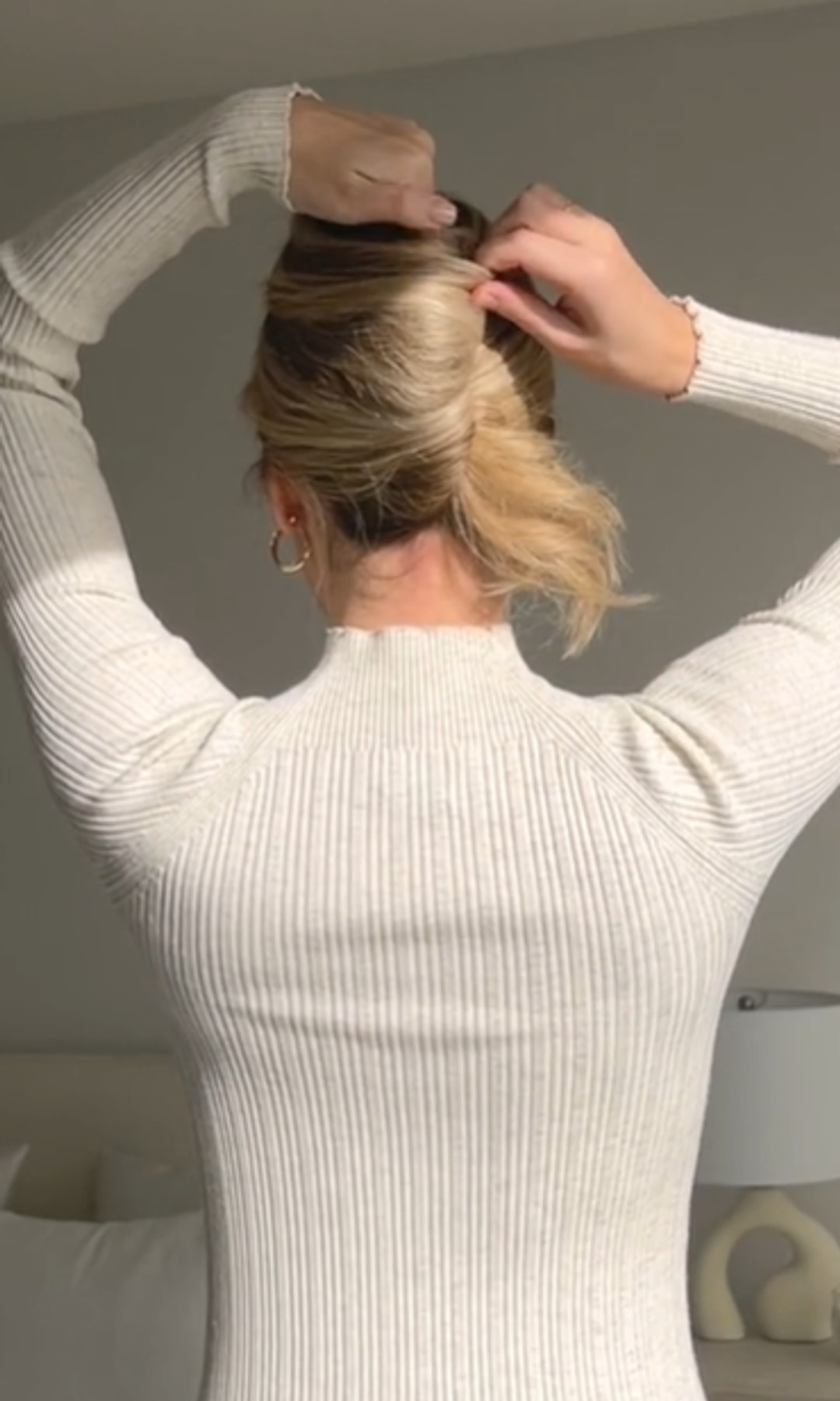 French roll hairstyle how to step 5