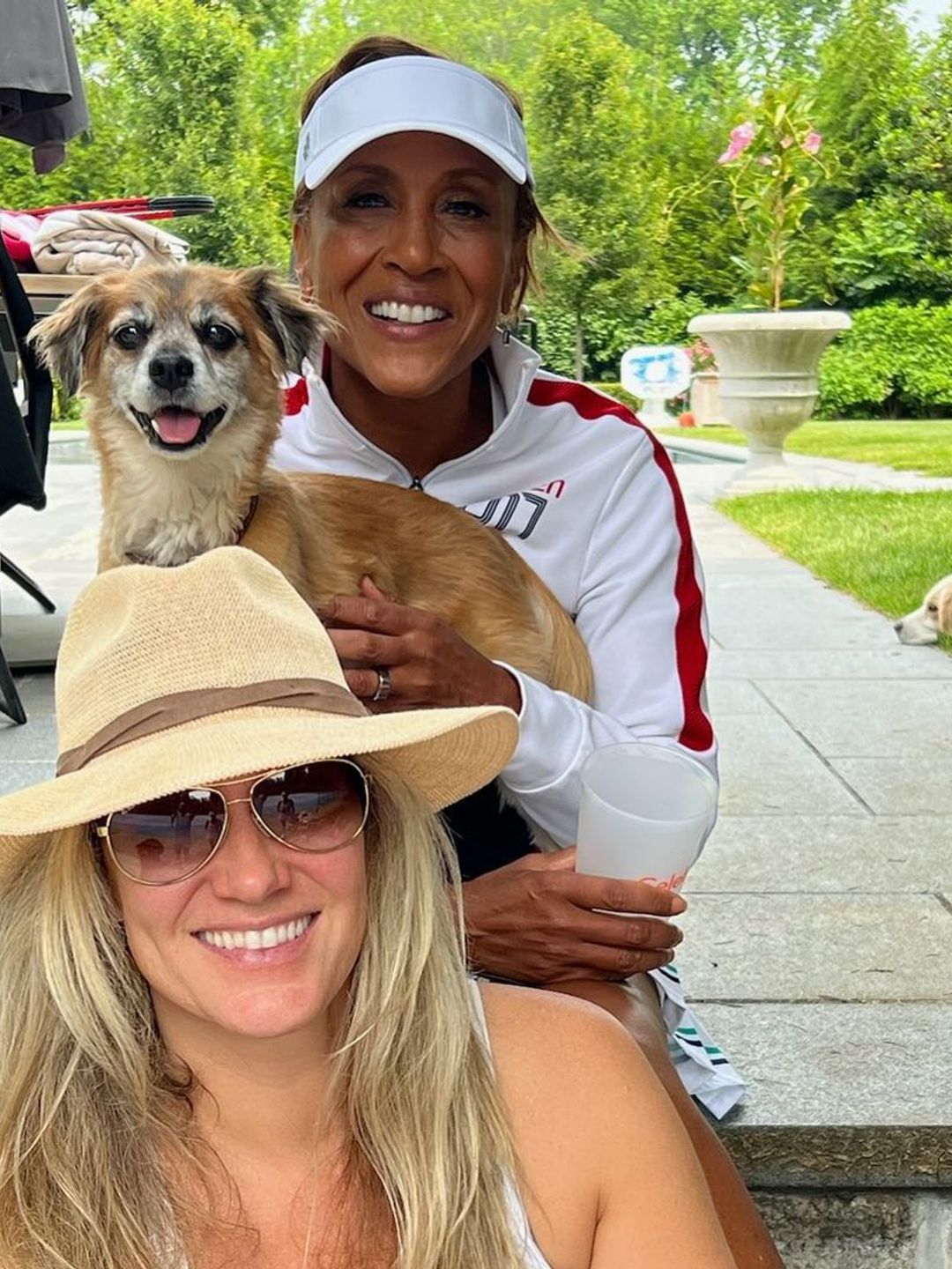 Robin Roberts with partner Amber Laign during their staycation
