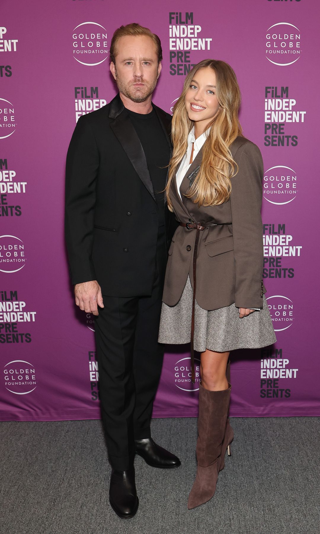 Ben Foster and Sydney Sweeney attend the special screening of "Christy", presented by Film Independent, at Pacific Design Center on October 11, 2025 in West Hollywood, 