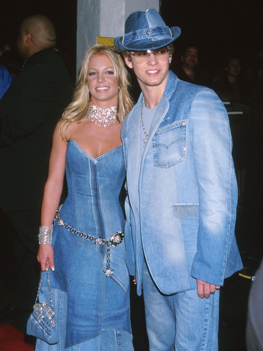 Britney Spears and Justin Timberlake wearing double denim