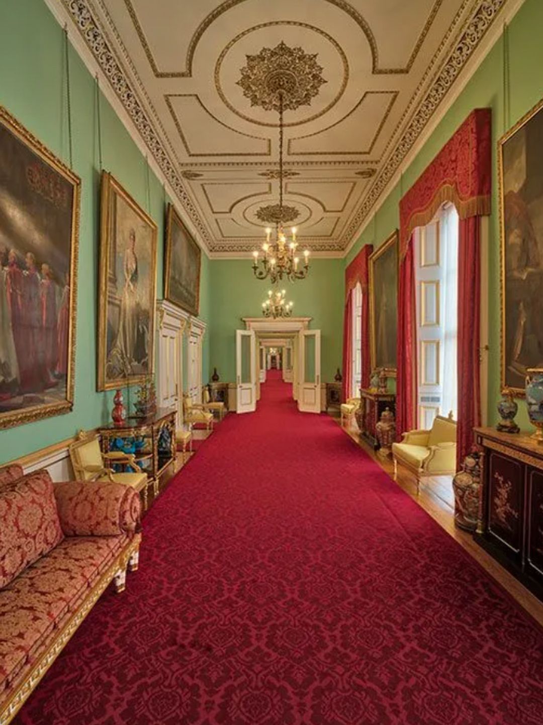The Principal Corridor inside Buckingham Palace