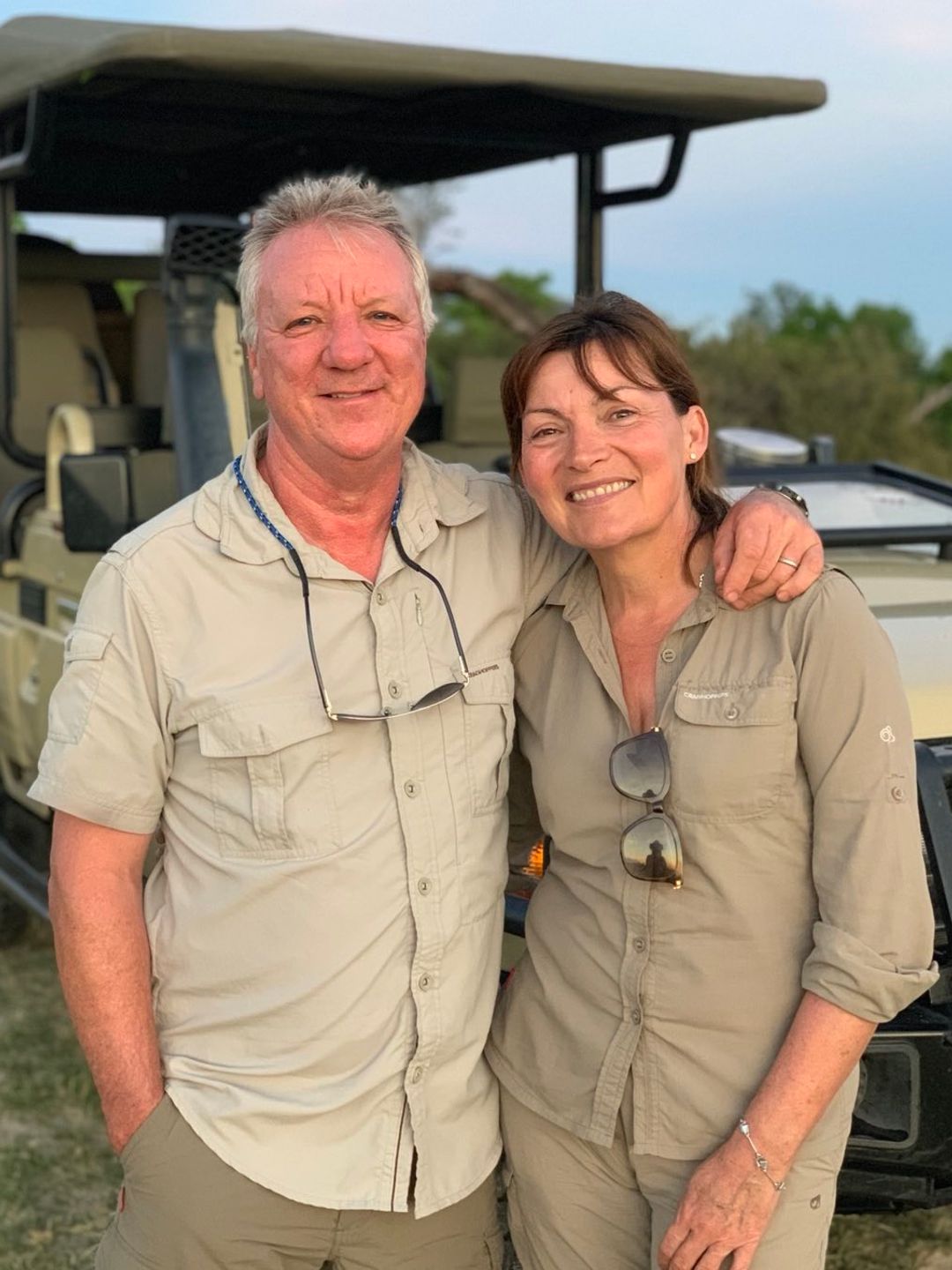 couple posing at safari