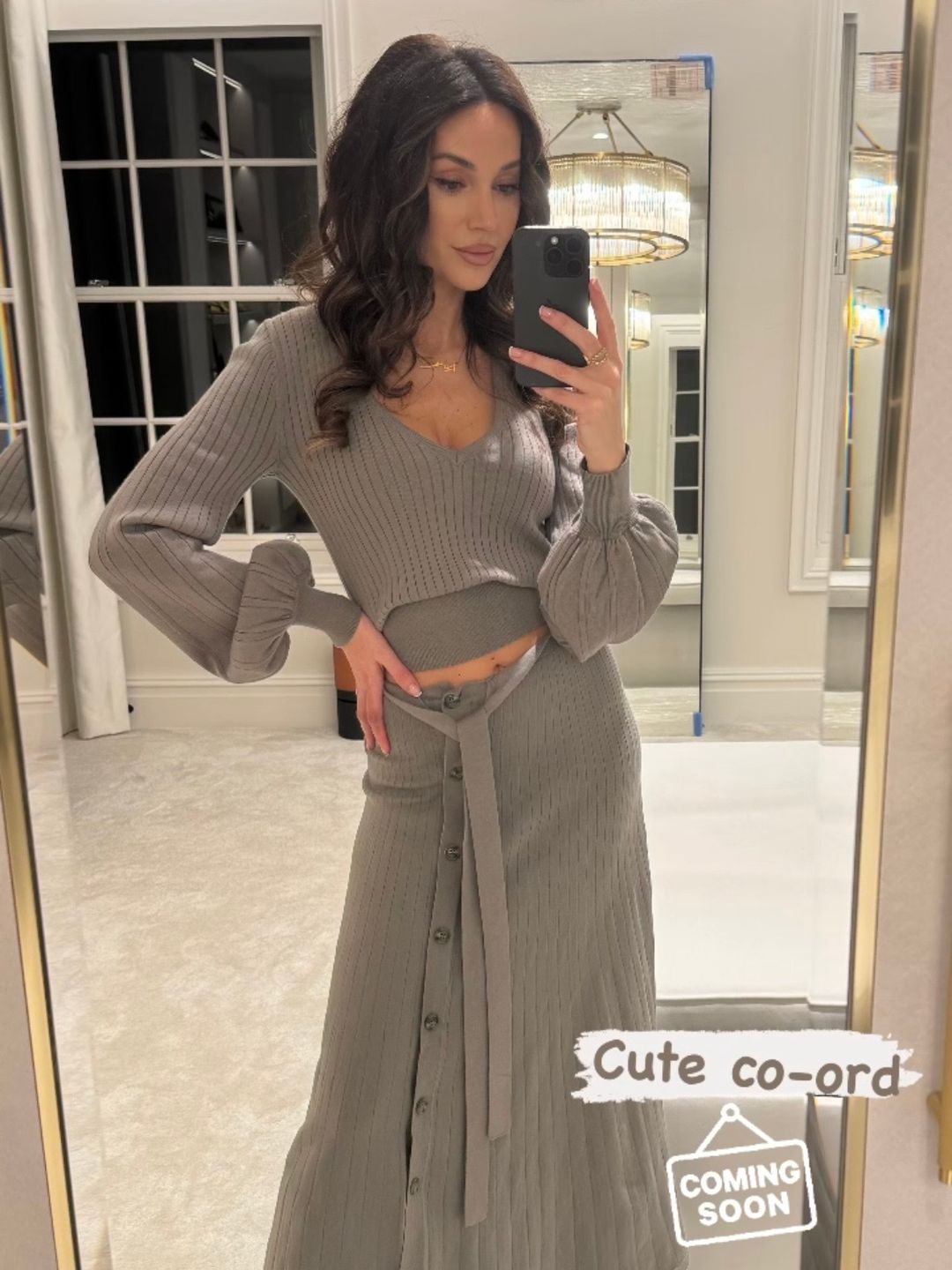 michelle keegan instagram knitted co ord 