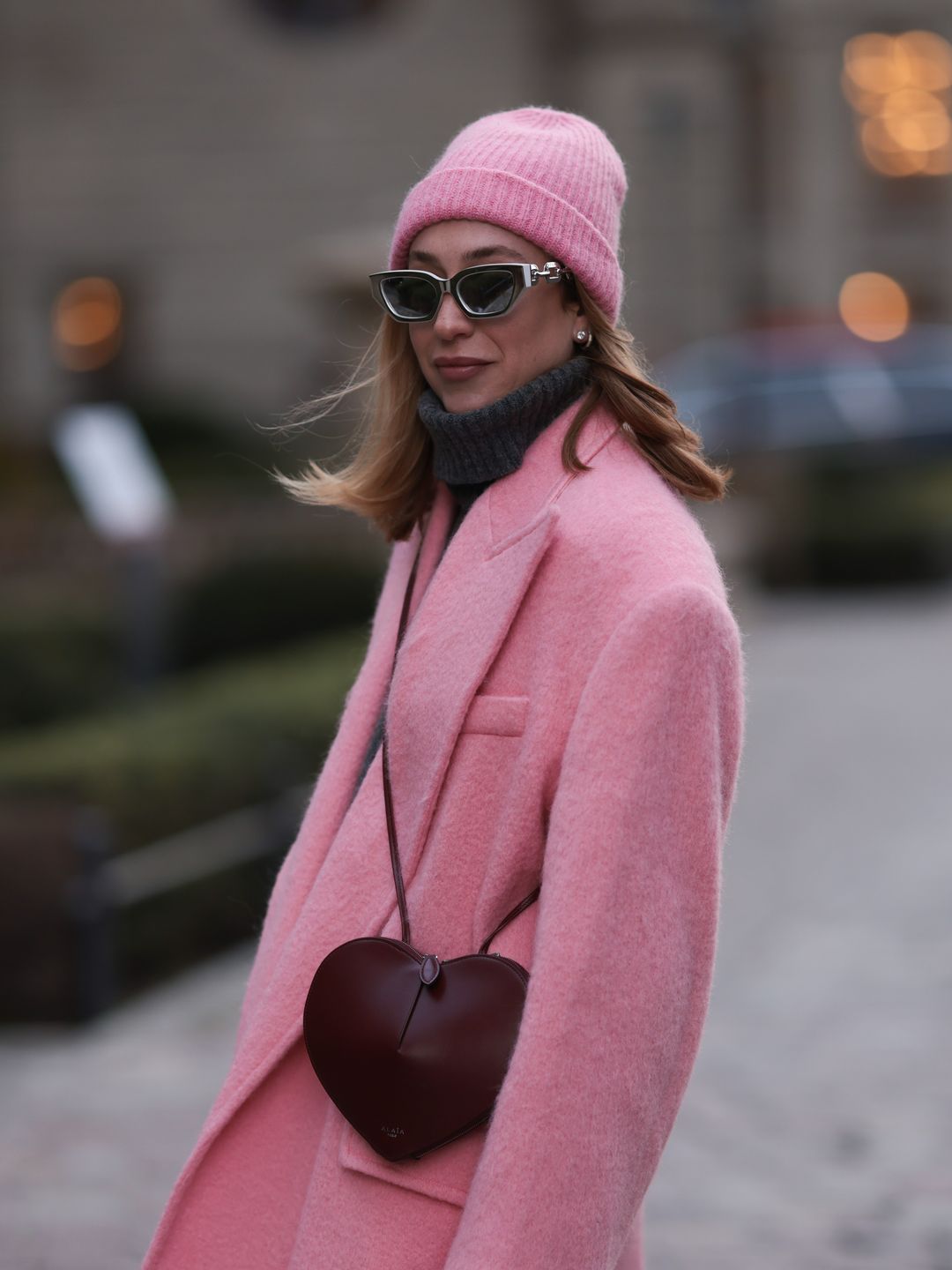 Alaïa's Le Coeur bag worn by influencer 