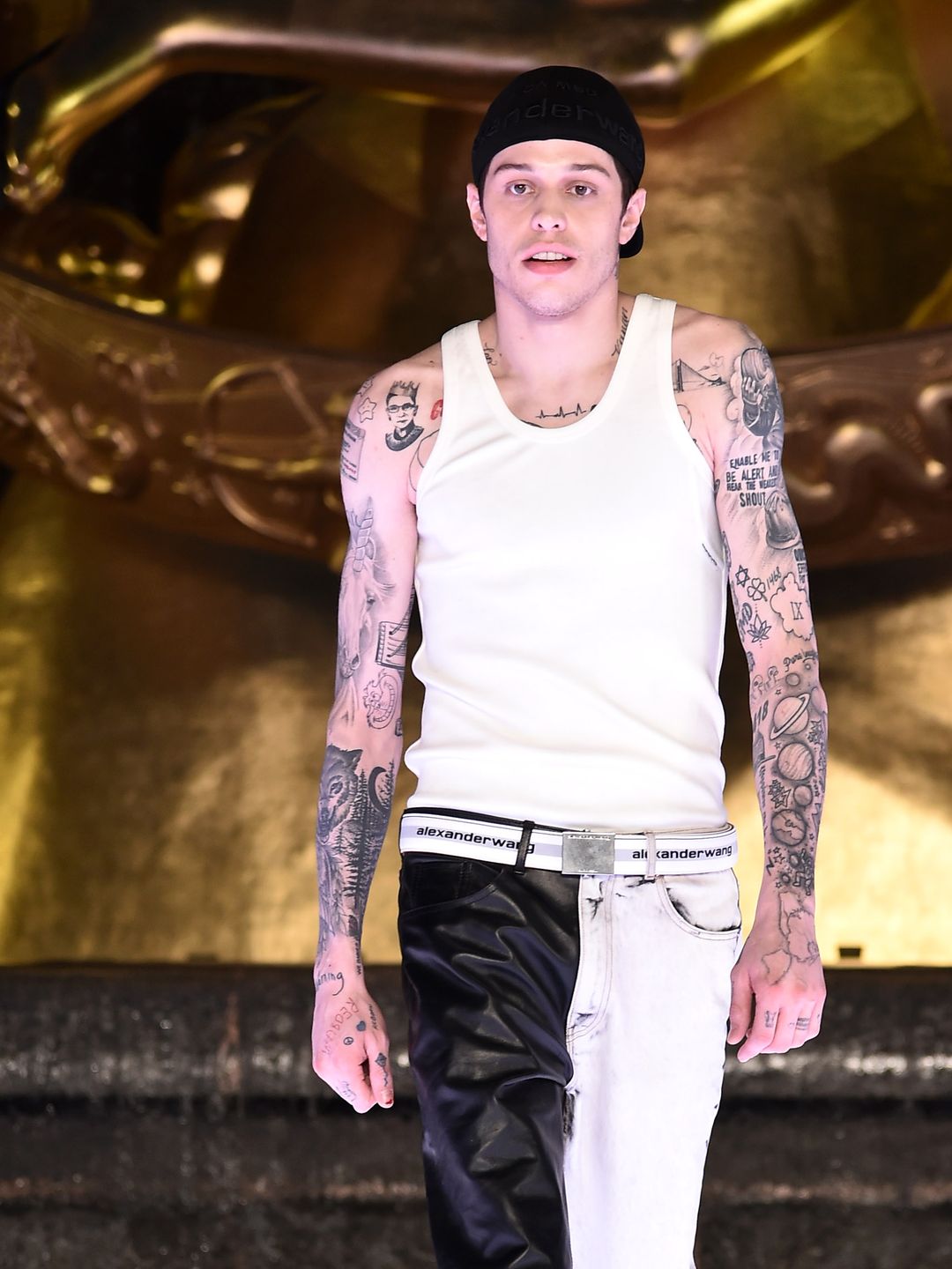 Pete Davidson walks the runway during the Alexander Wang Collection 1 fashion show at Rockefeller Center on May 31, 2019 in New York City. 