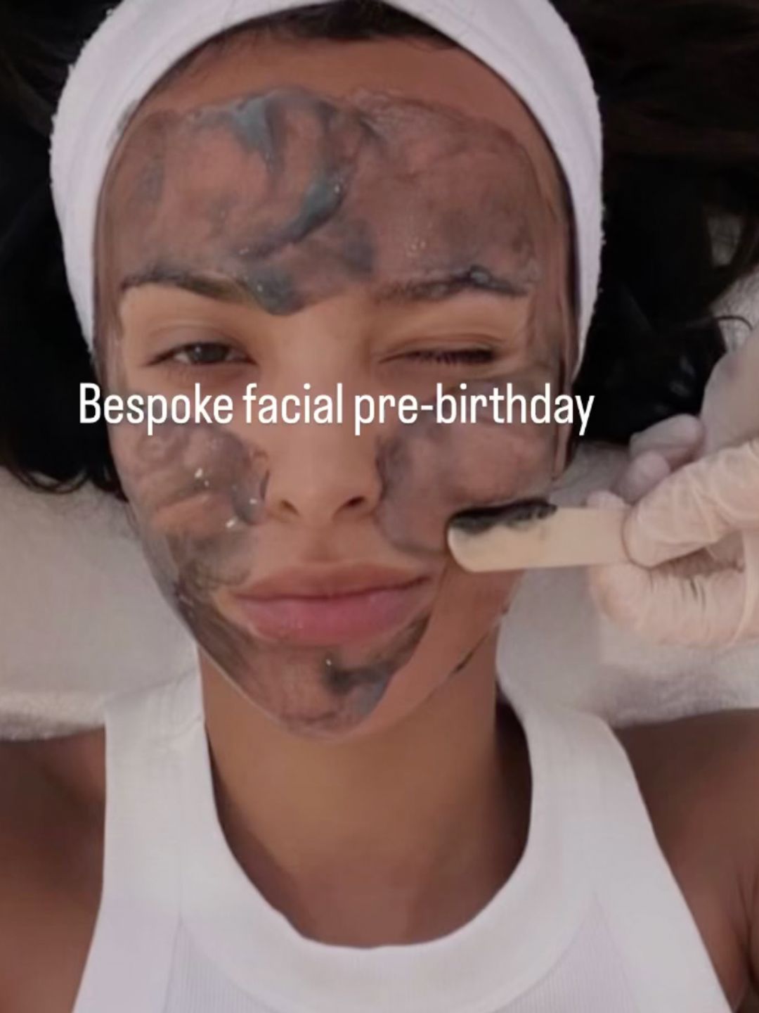 The TV presenter opted for a custom facial ahead of her celebrations