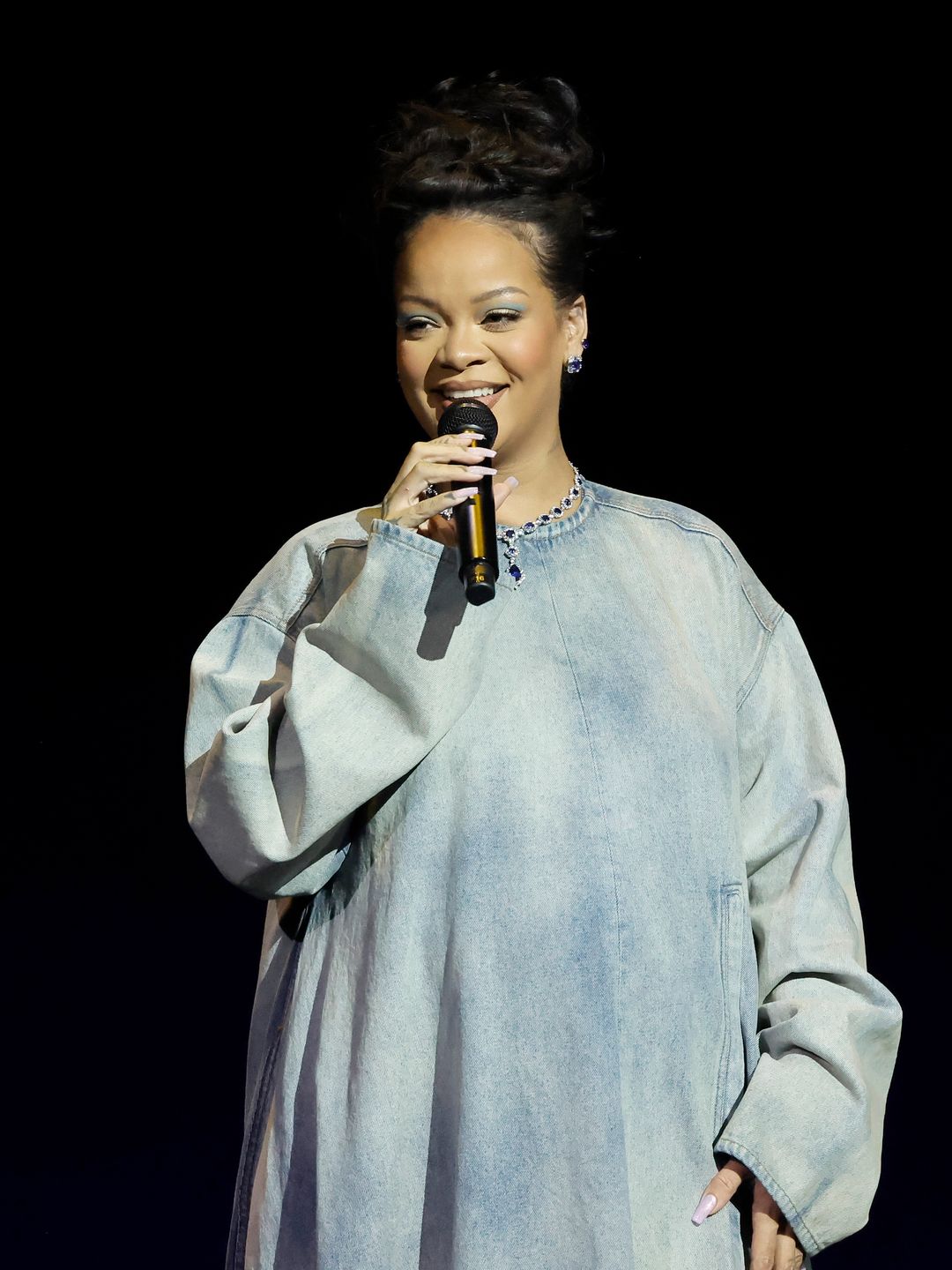 Rihanna onstage in Vegas