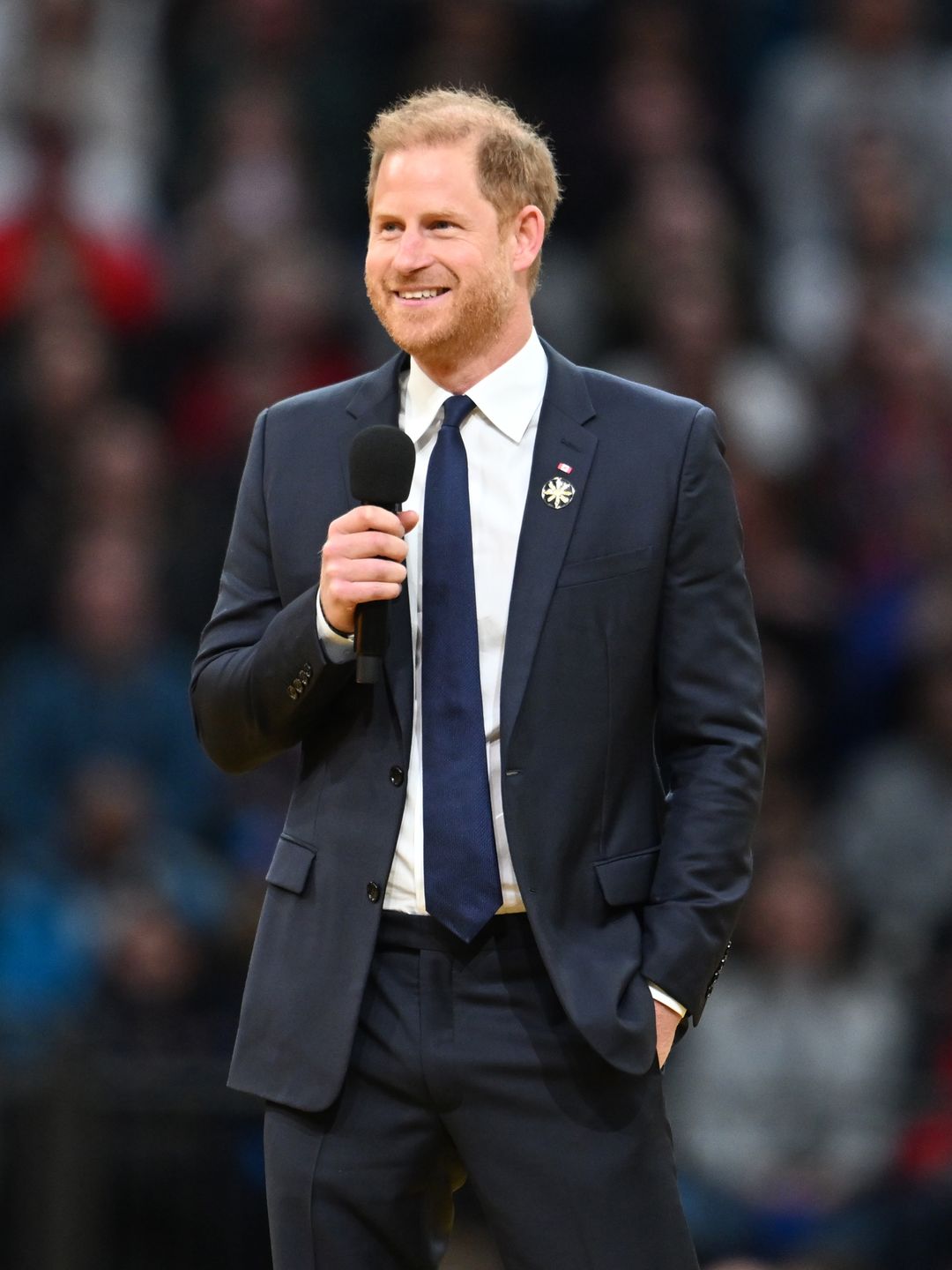 Prince Harry delivering a speech