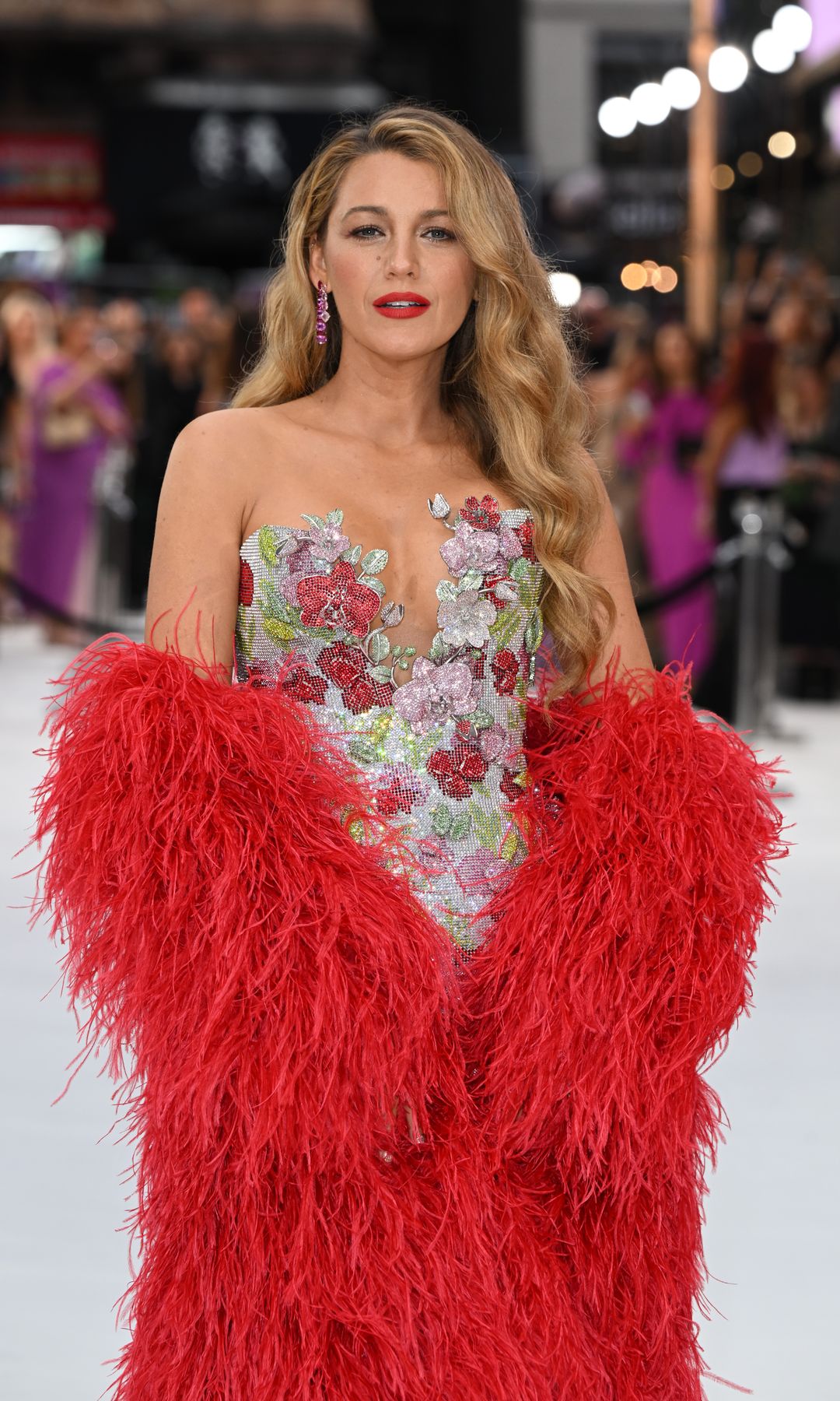 Blake Lively attends the "It Ends With Us" premiere in Tamara Ralph