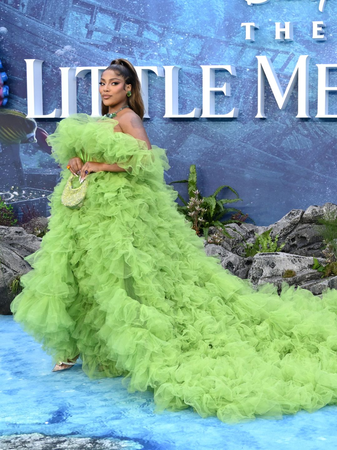 Stefflon Don brought the drama in a green frothy showstopper 
