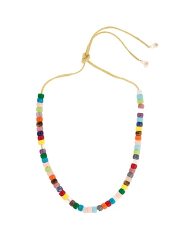 Multi-coloured bead sunglasses chain