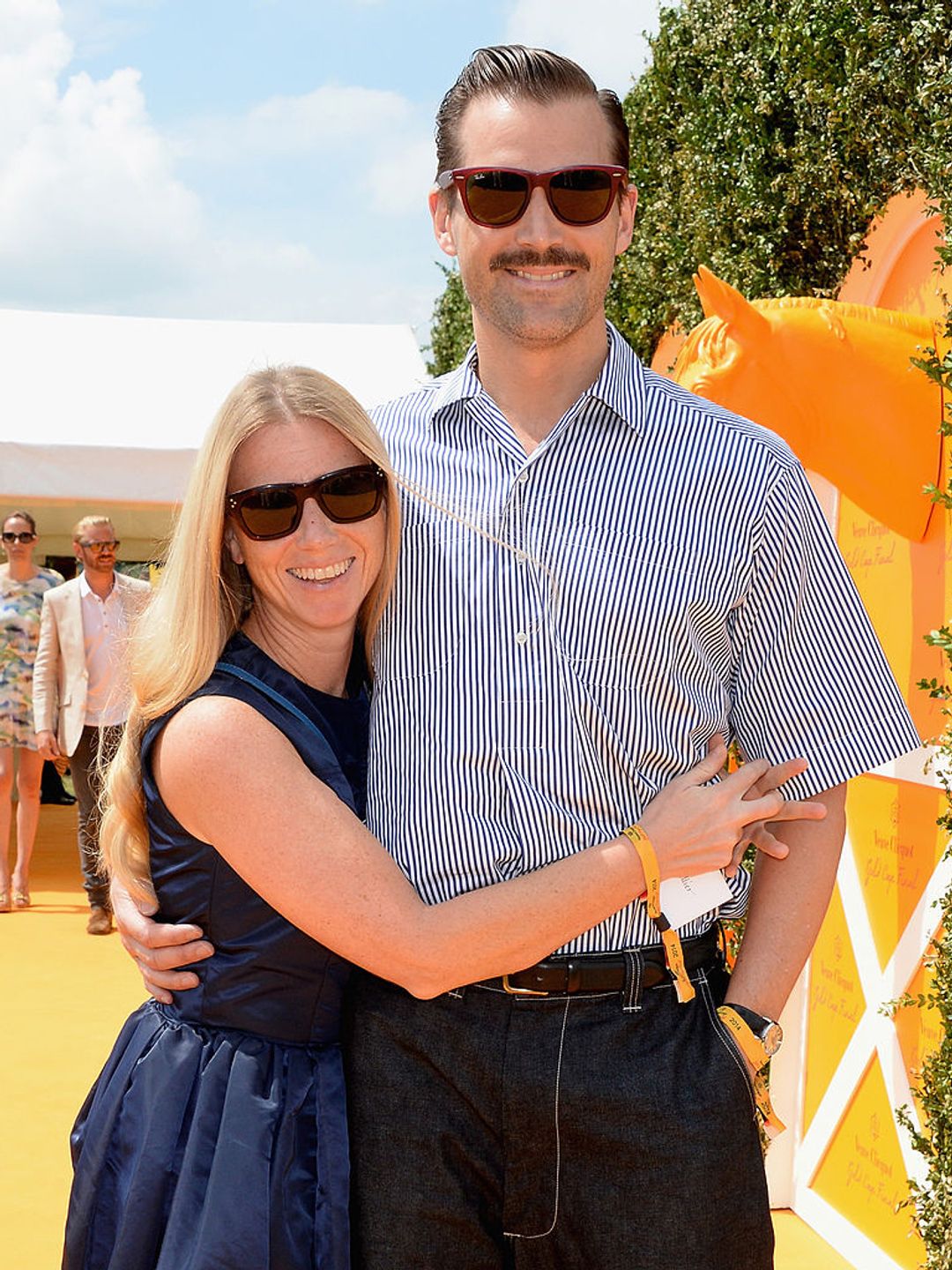 Katie Hillier and Patrick Grant attend the Veuve Clicquot Gold Cup Final in 2014
