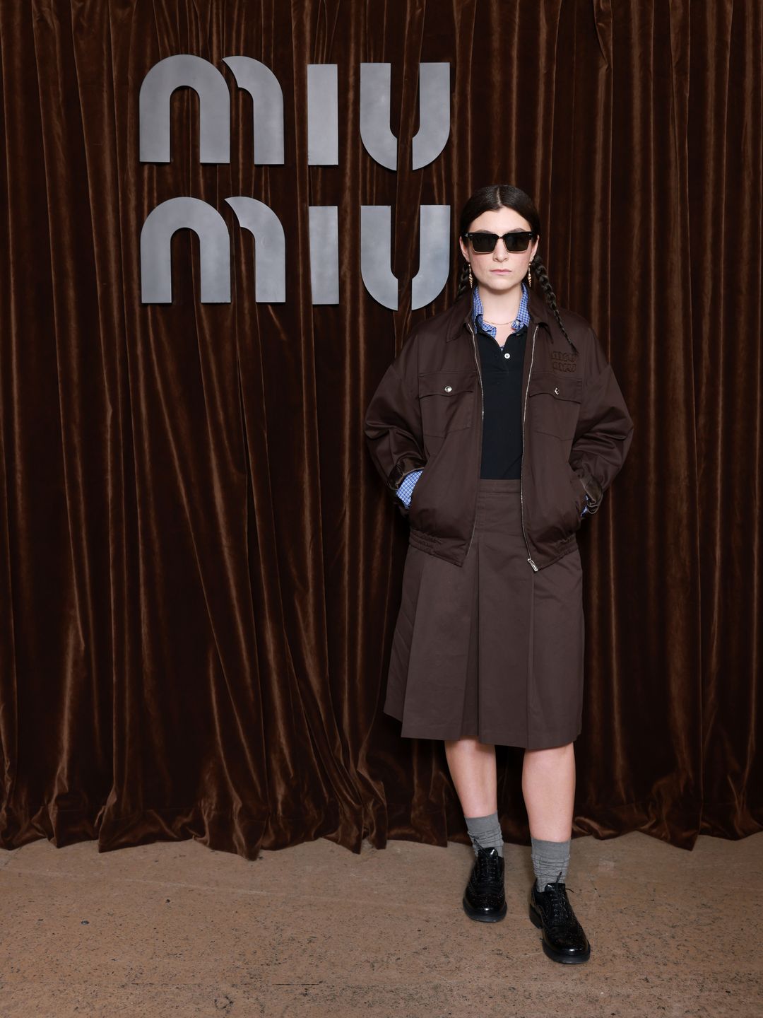 Lorde attends the Miu Miu Womenswear Fall/Winter 2024-2025 show