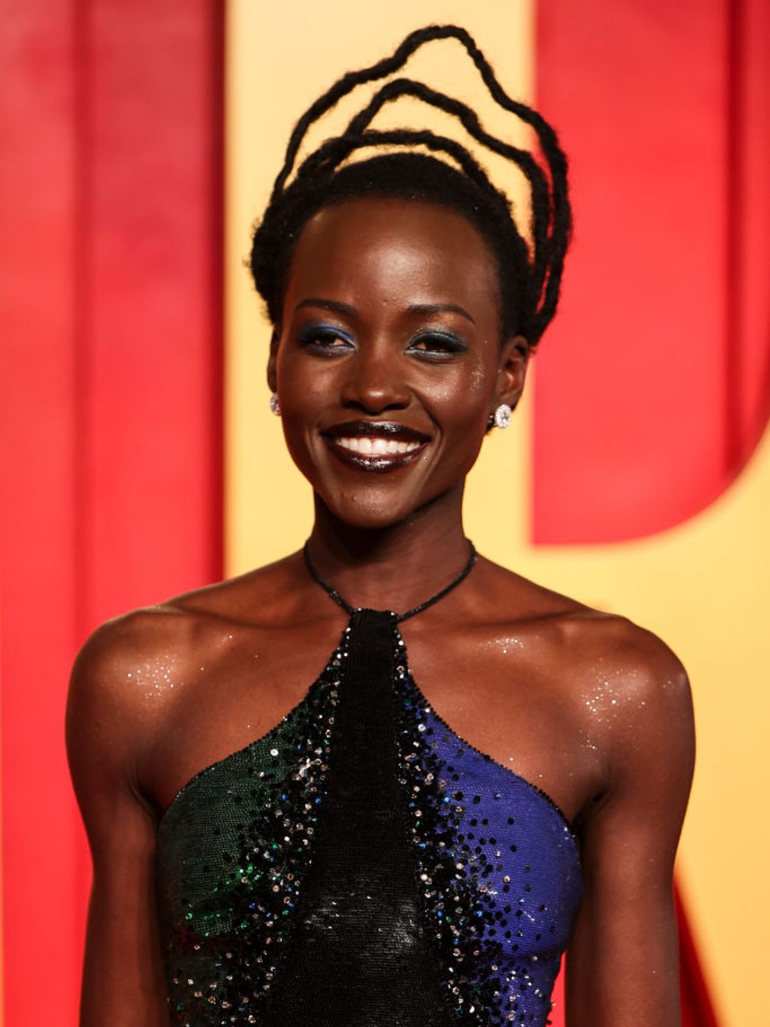 Lupita Nyong'o at the 2024 Vanity Fair Oscar Party held at the Wallis Annenberg Center for the Performing Arts on March 10, 2024 in Beverly Hills, California. (Photo by Christopher Polk/Variety via Getty Images)