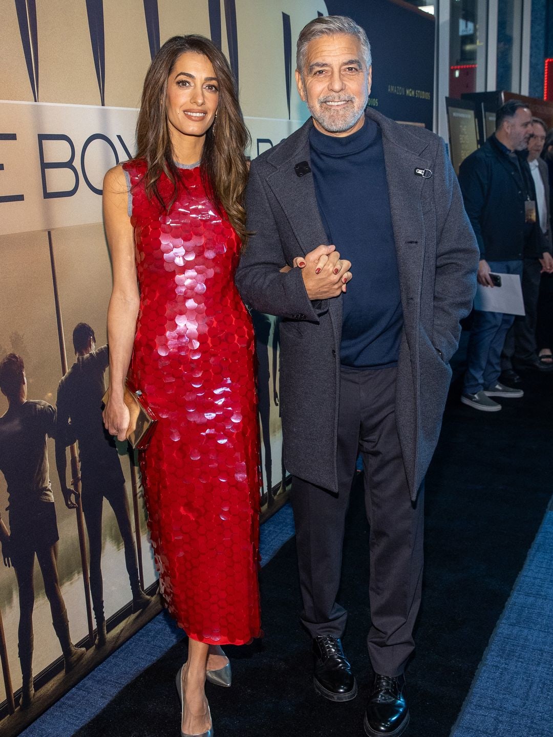 Amal Clooney vestido rojo