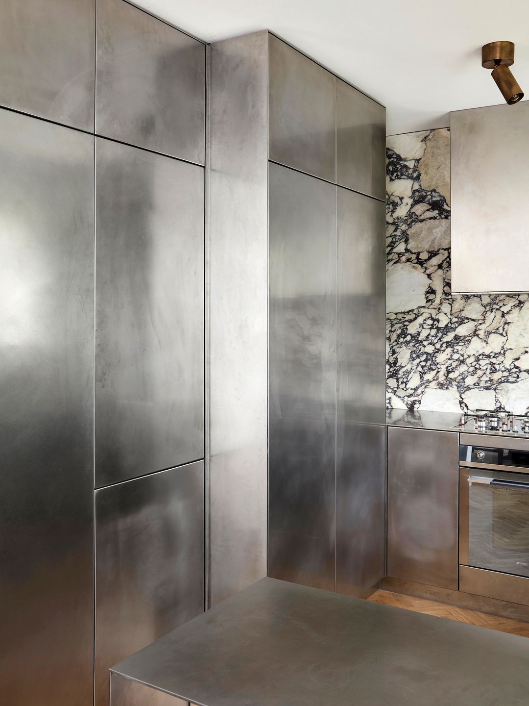 Sydney-based interior designer Tamsin Johnson takes a definitive approach to metallic surfaces