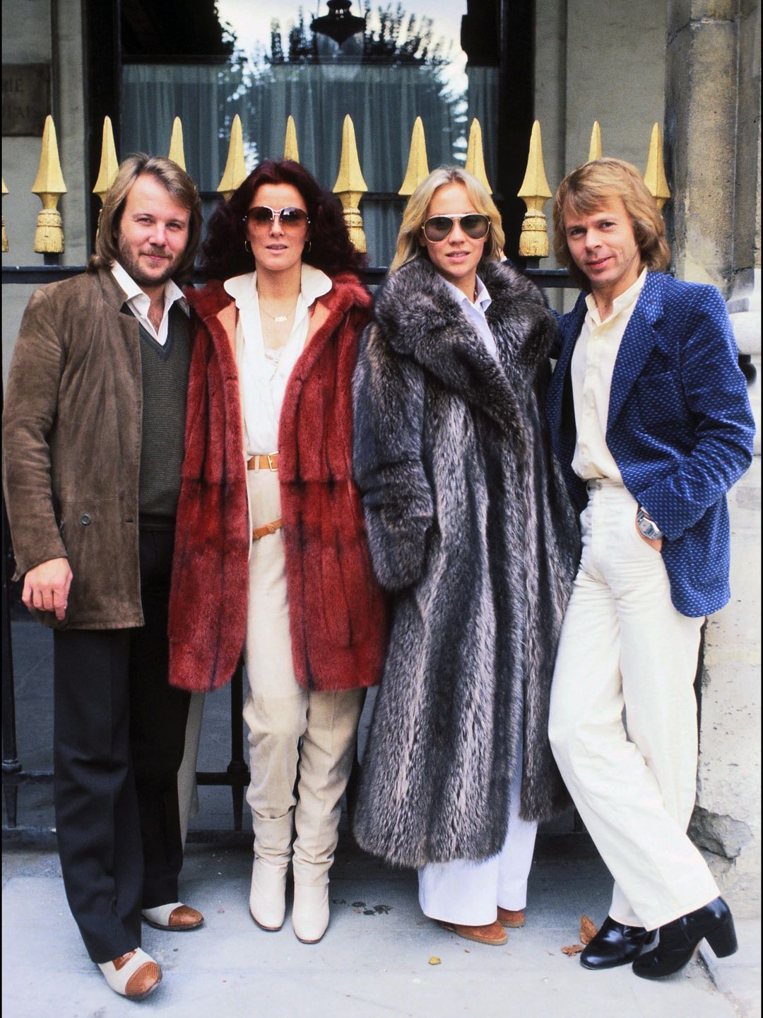 Anni-Frid Lyngstad, Benny Anderson, Agnetha Faltskog, Bjorn Ulvaeus in Paris, France in 1979