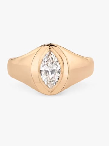 Rose gold signet ring 