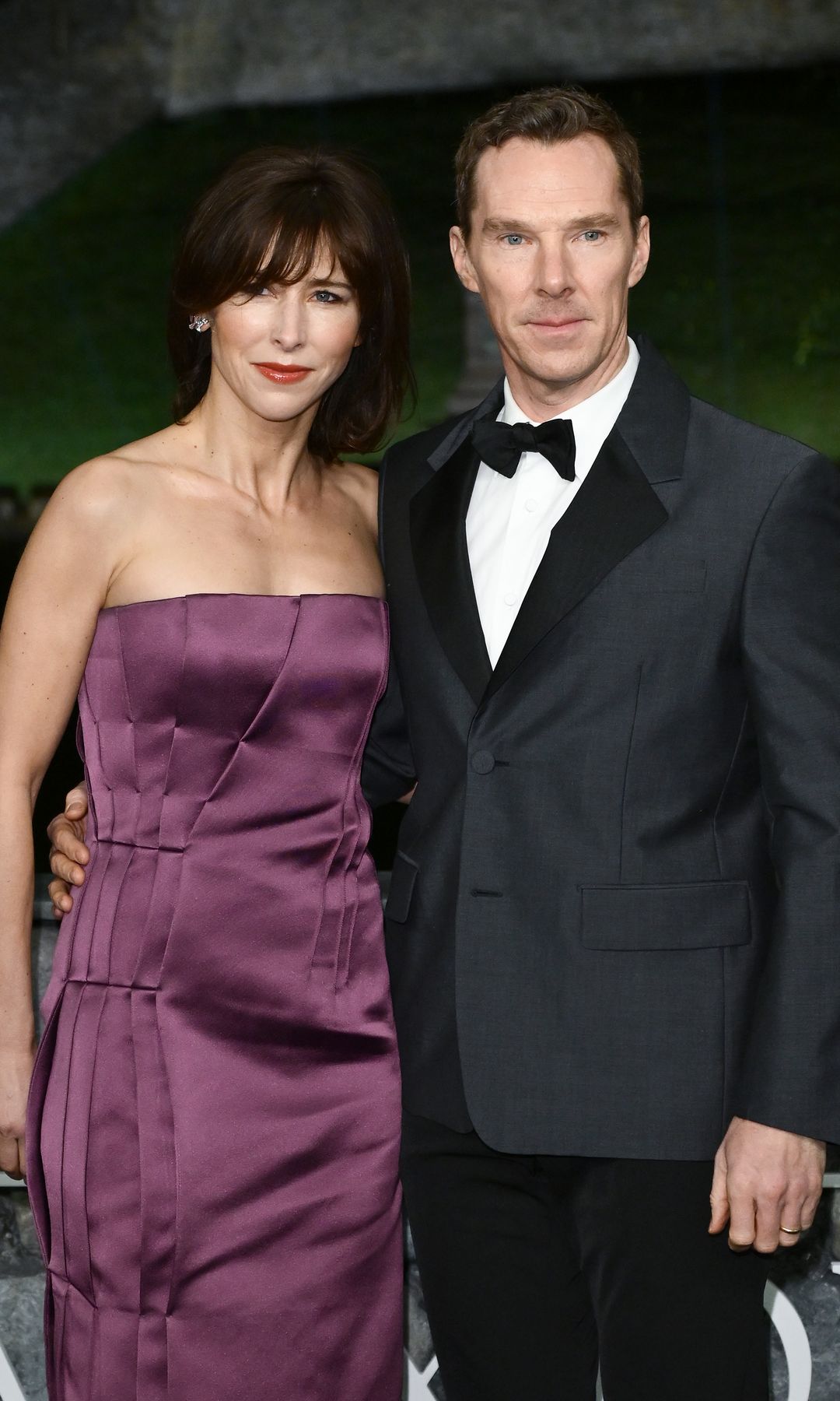 Benedict Cumberbatch with his arm around Sophie Hunter