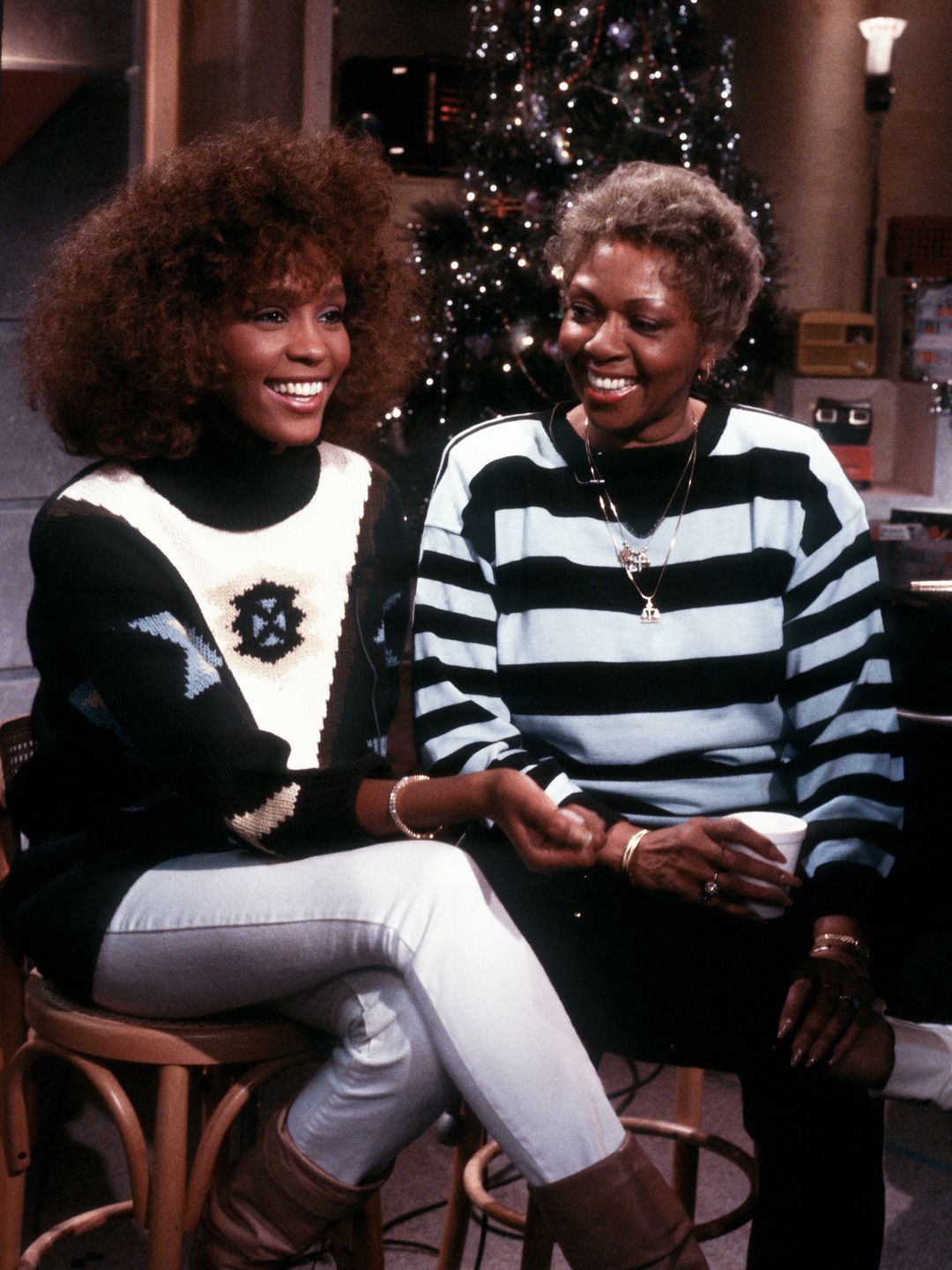 Whitney Houston and her mother, Cissy Houston, December 9, 1986
